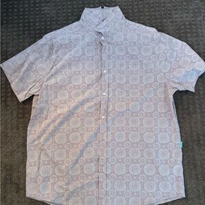 VISSLA Pink Patterned Casual Button Down Shirt